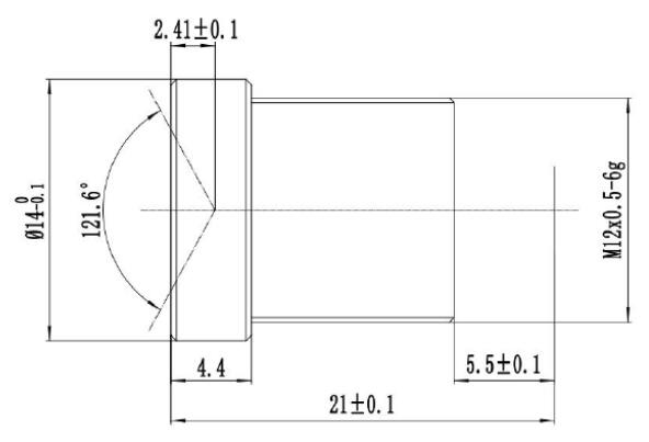 Sは1/4インチ センサーのための広角の2.6mm F2.2 2mp m12 cctv板レンズを取付ける