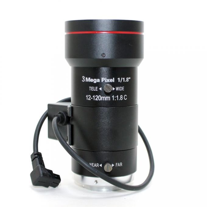 マシン ビジョンの望遠レンズ12-120mm産業レンズ1/1.8のインチHDの自動アイリスFAは低いゆがみのC港CCTVレンズ急上昇する